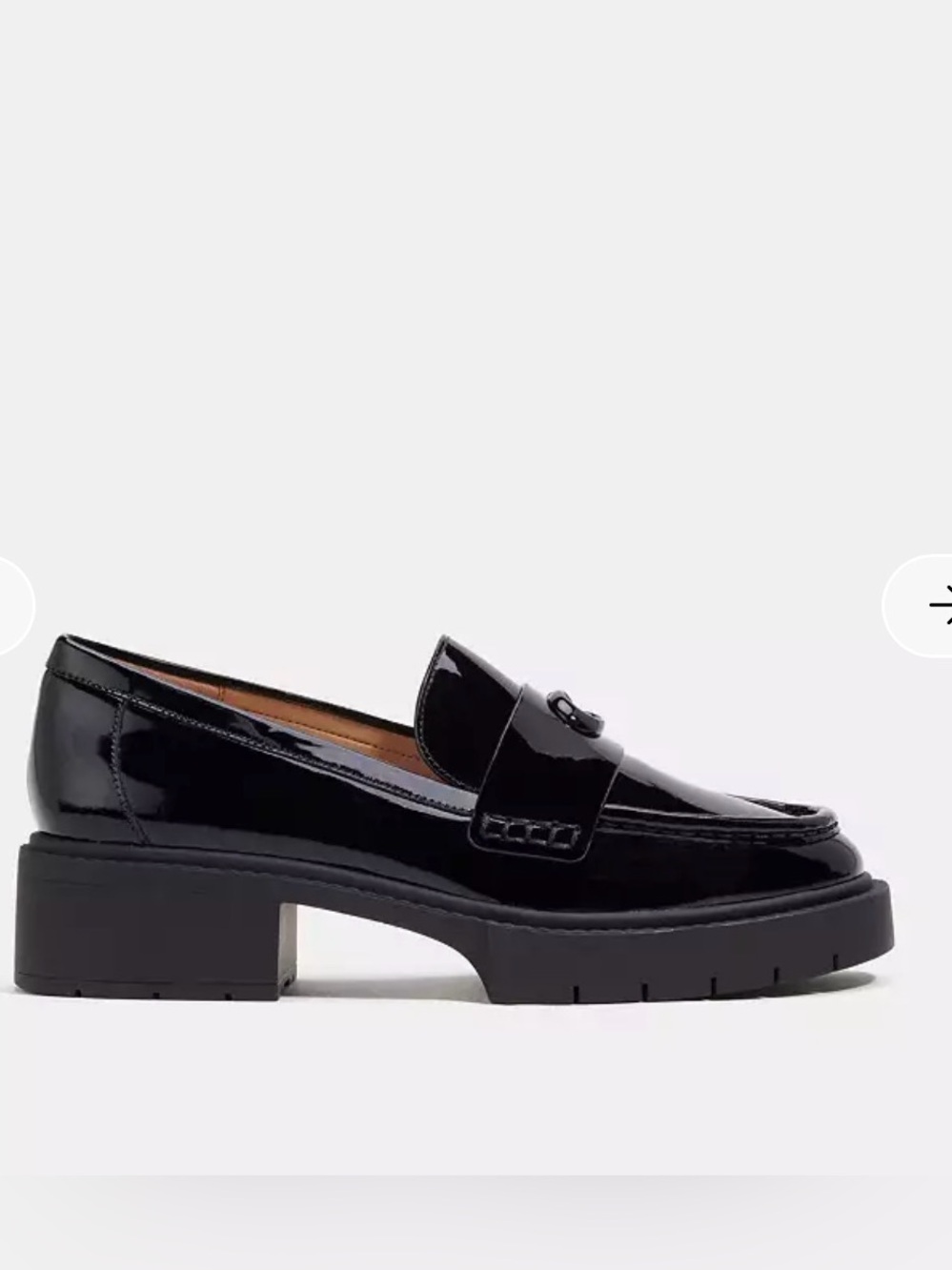 Women’s Coach Leah Patent Penny Loafer - Size 8